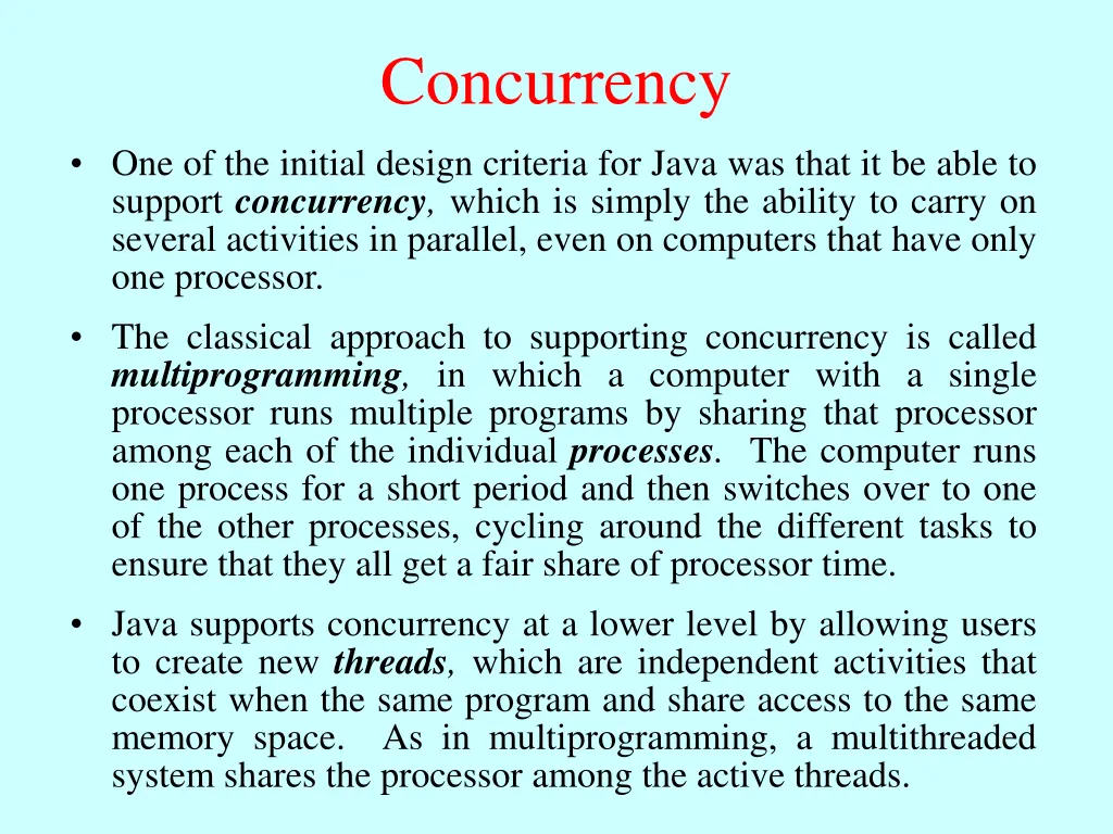 concurrency