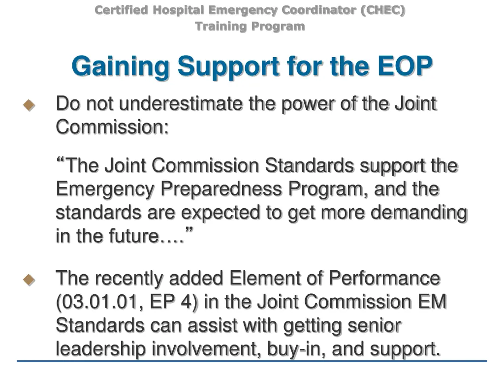 certified hospital emergency coordinator chec 15