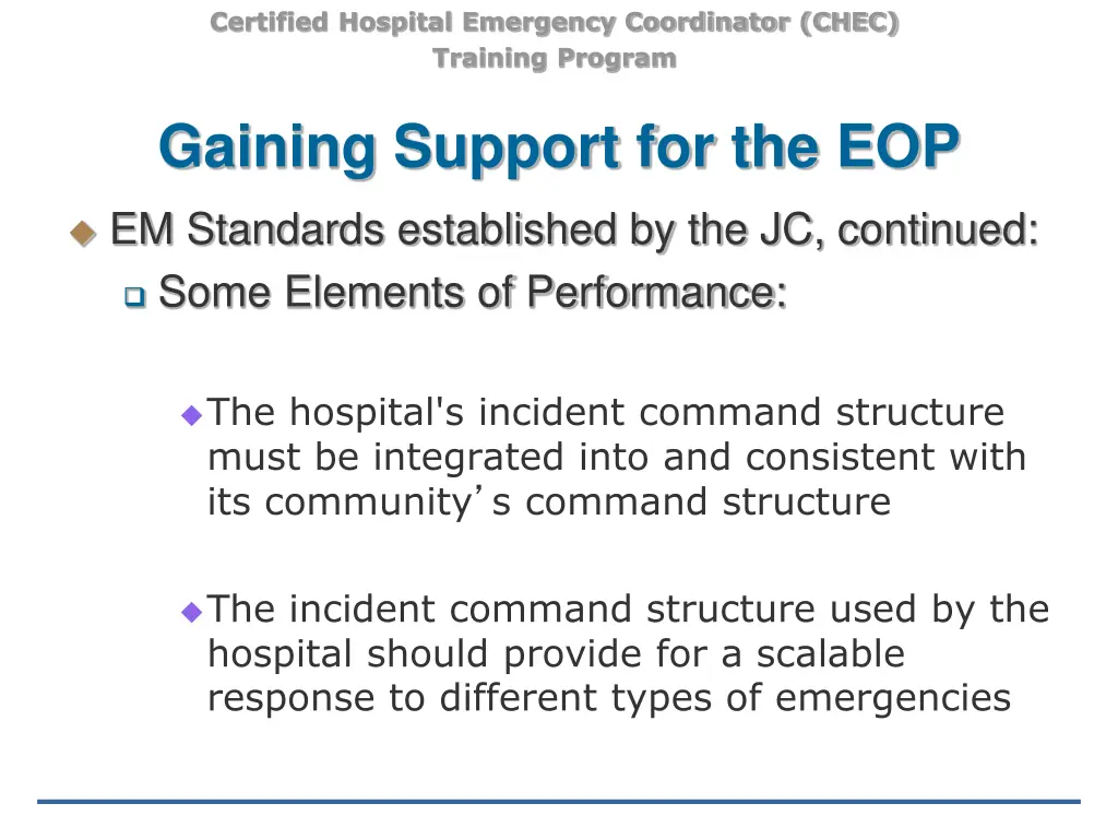 certified hospital emergency coordinator chec 17