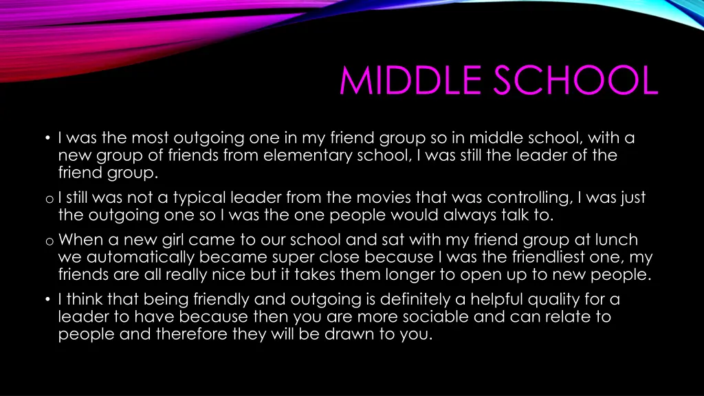 middle school