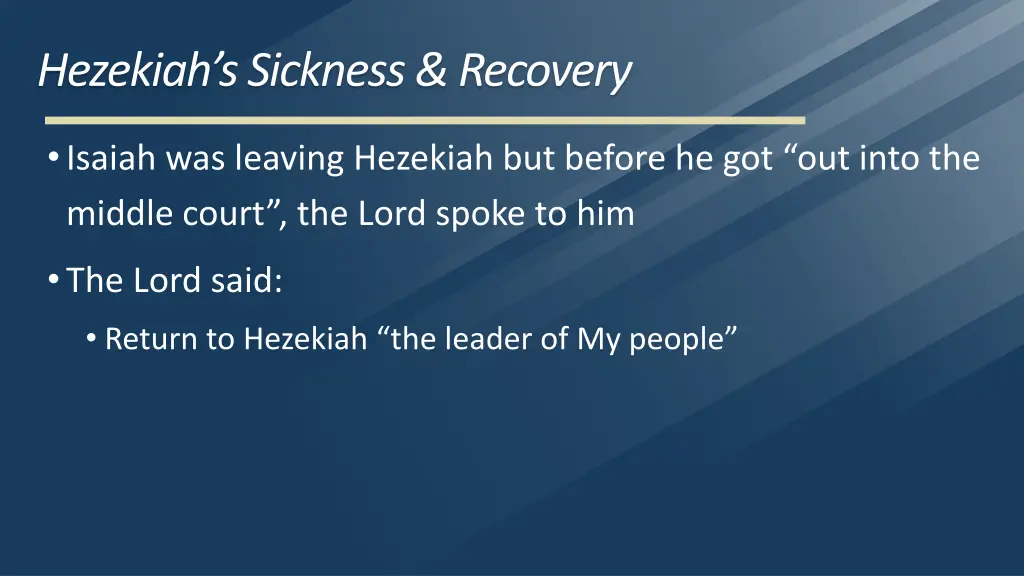hezekiah s sickness recovery 2