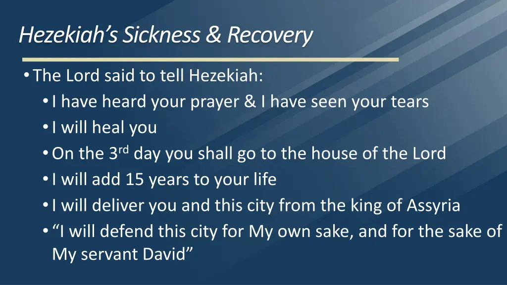 hezekiah s sickness recovery 3