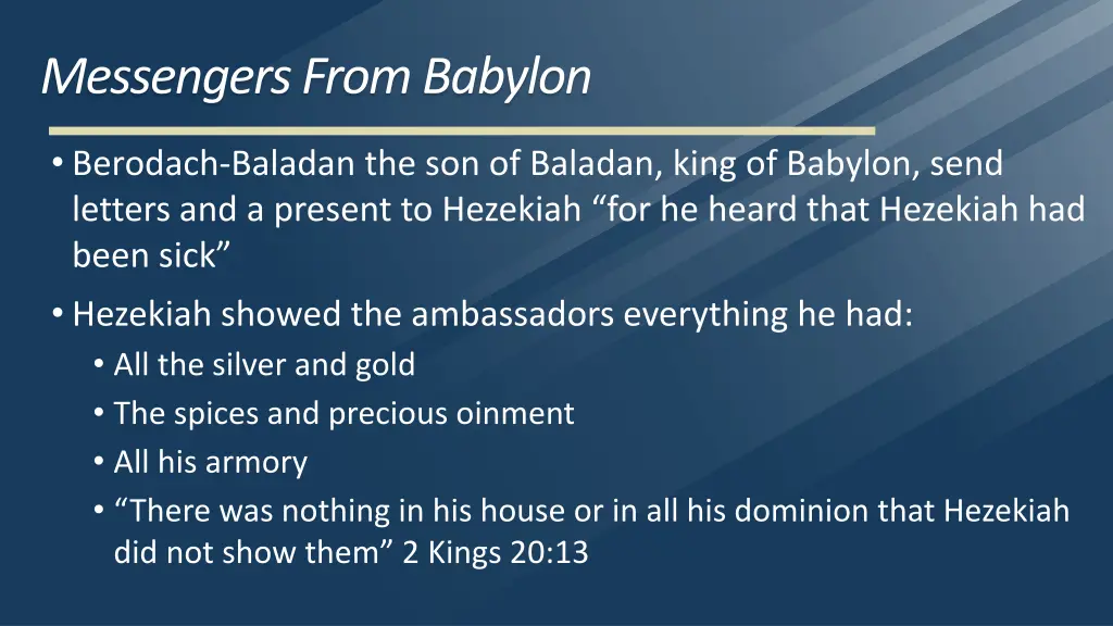 messengers from babylon 1