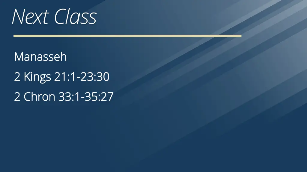 next class