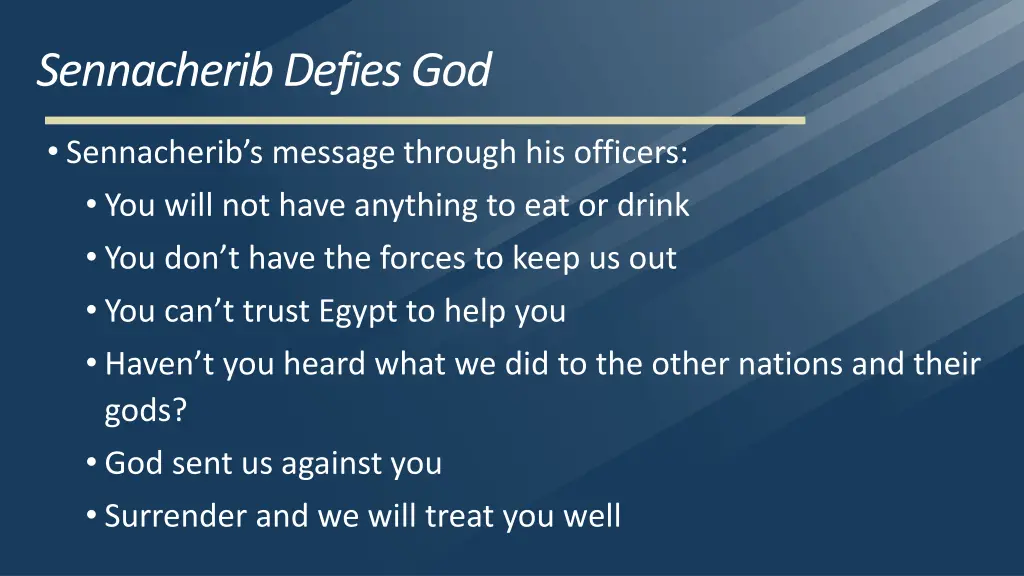 sennacherib defies god 1