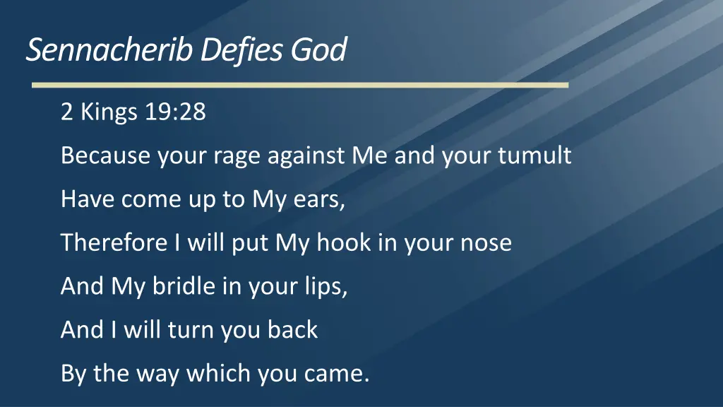 sennacherib defies god 11