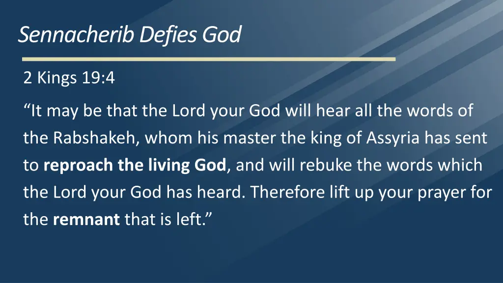 sennacherib defies god 5