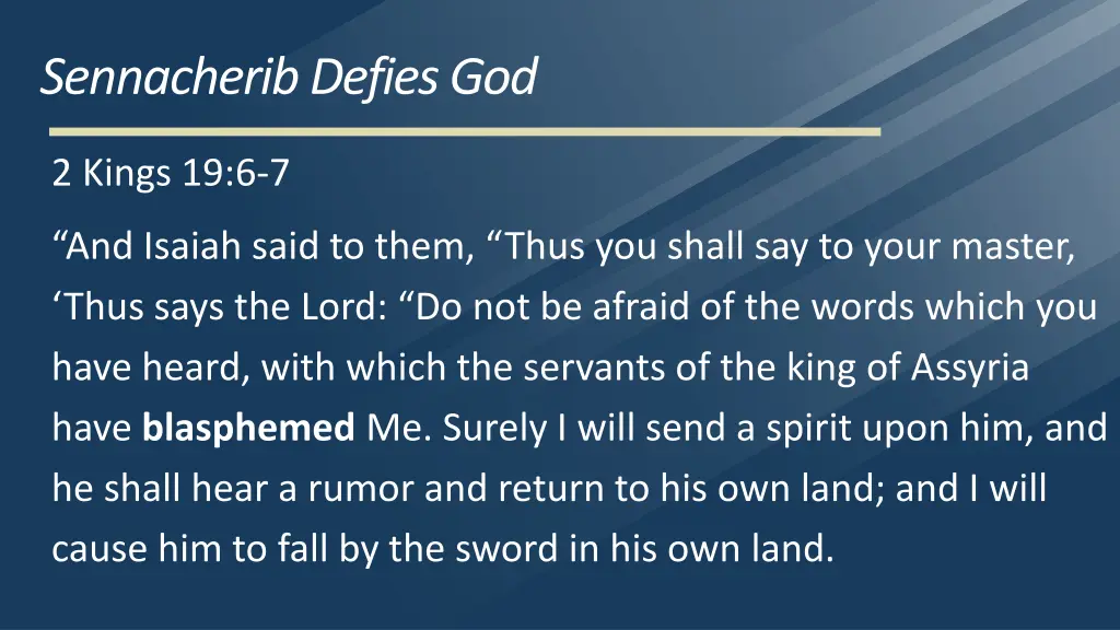 sennacherib defies god 6
