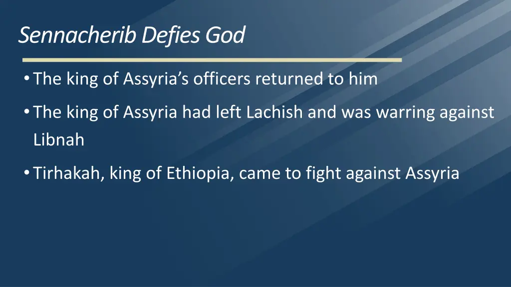 sennacherib defies god 7