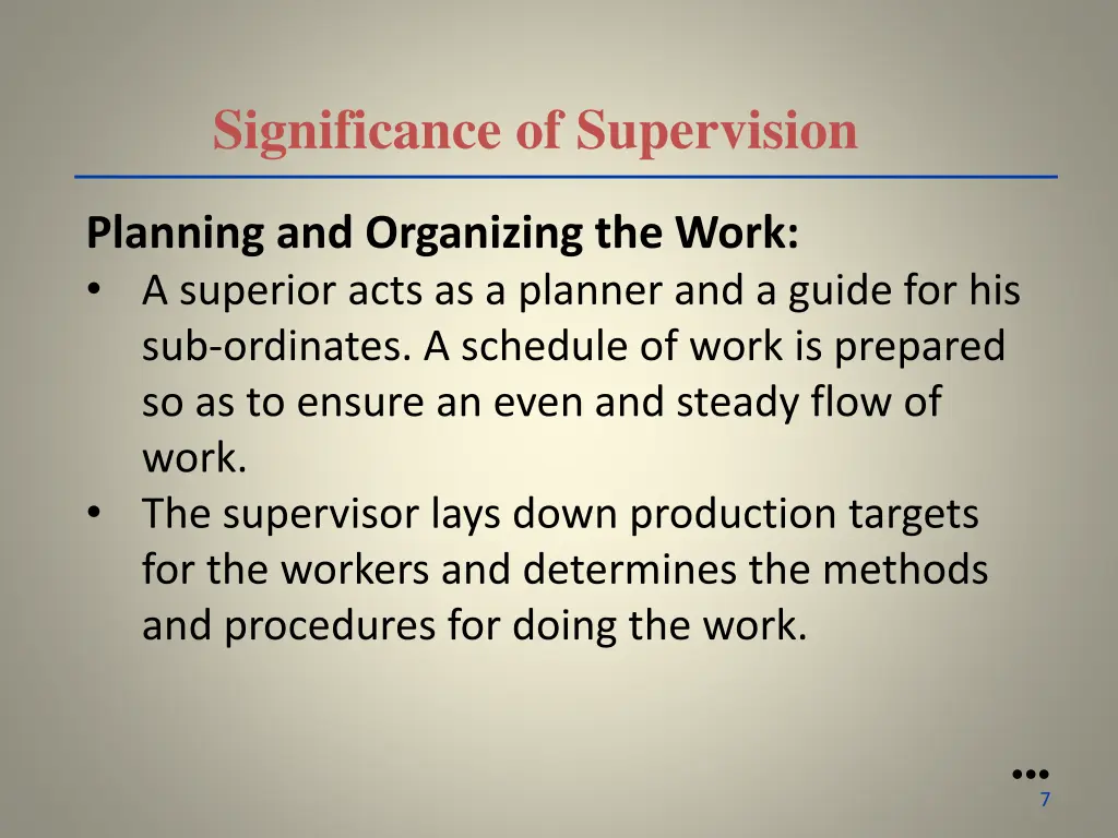 significance of supervision 1