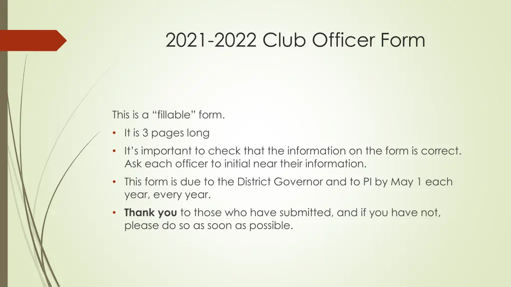2021 2022 club officer form