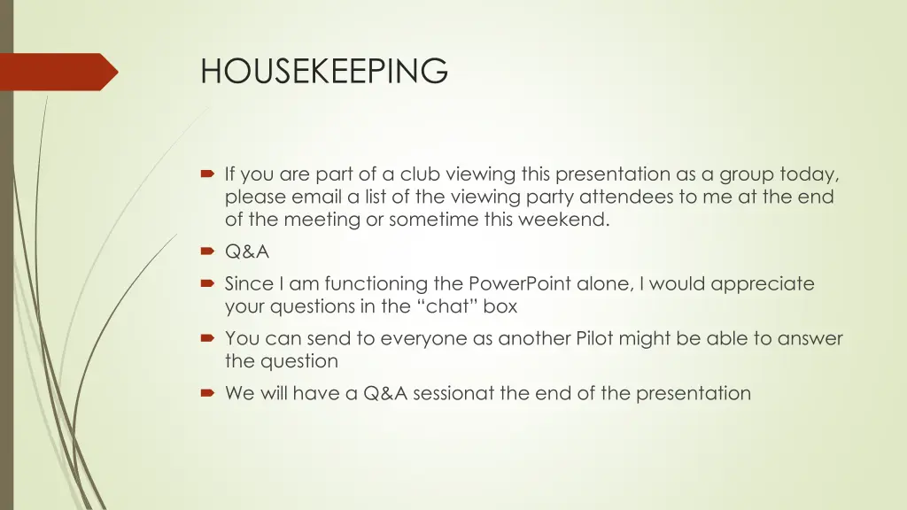 housekeeping