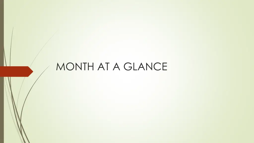 month at a glance