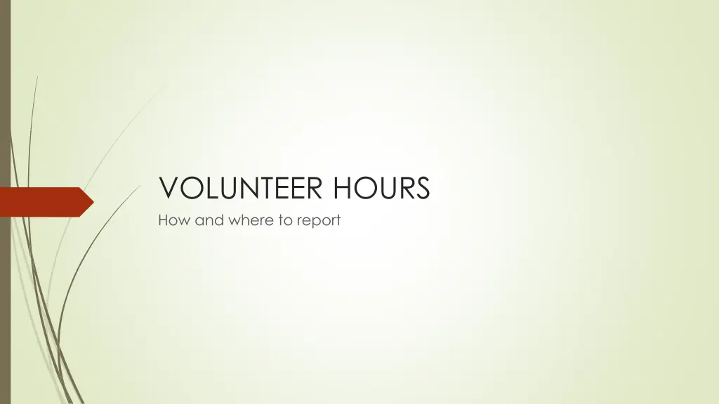 volunteer hours how and where to report