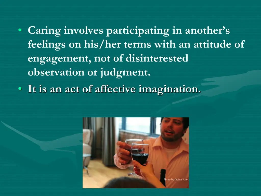 caring involves participating in another