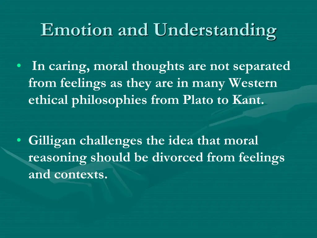 emotion and understanding
