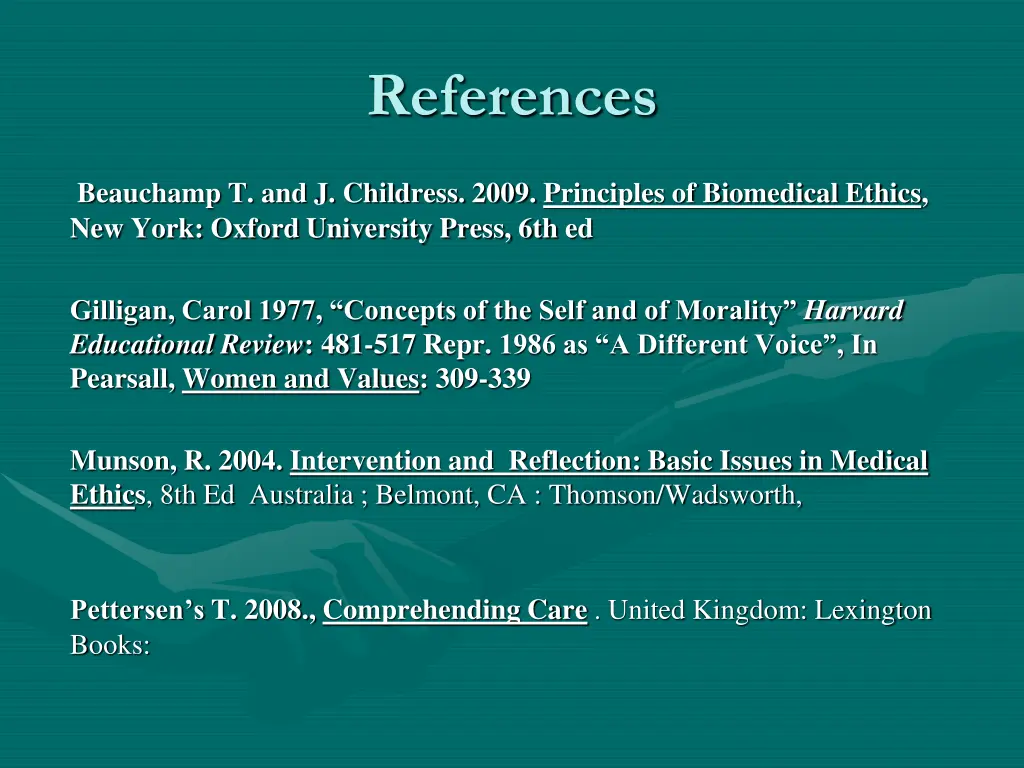 references