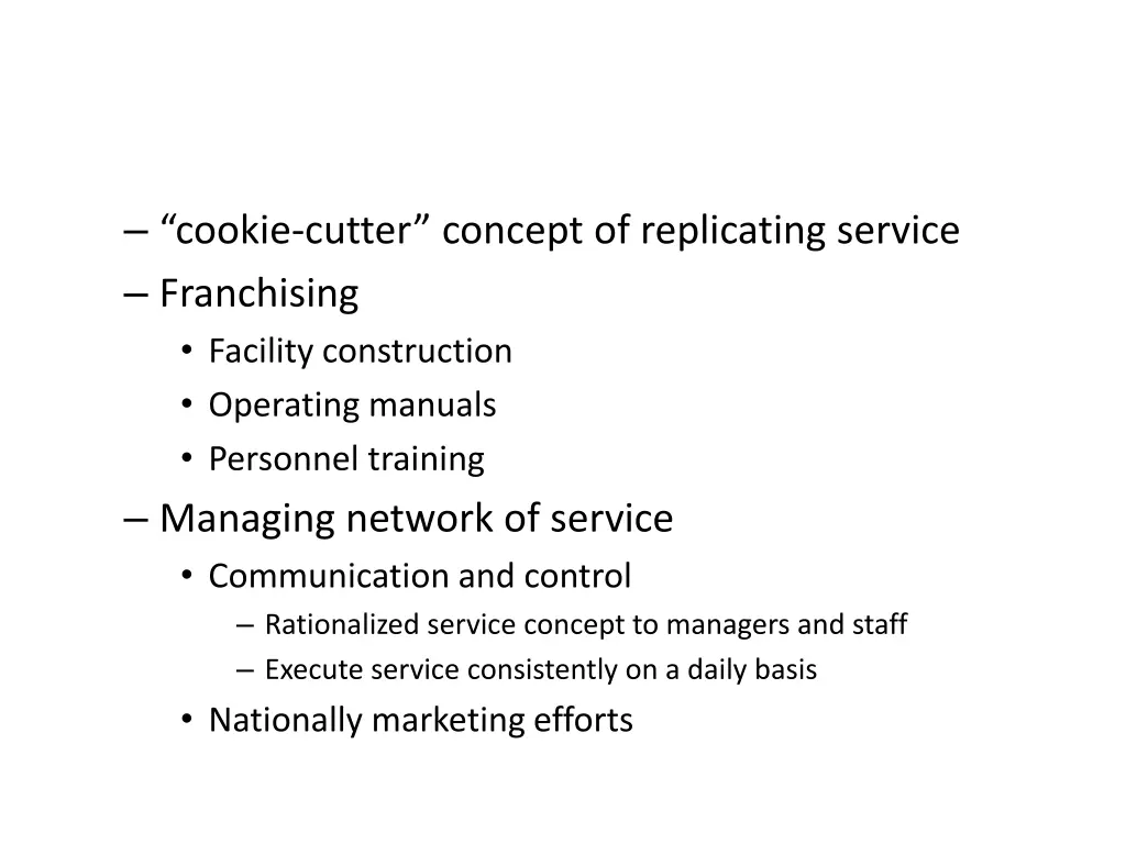 cookie cutter concept of replicating service