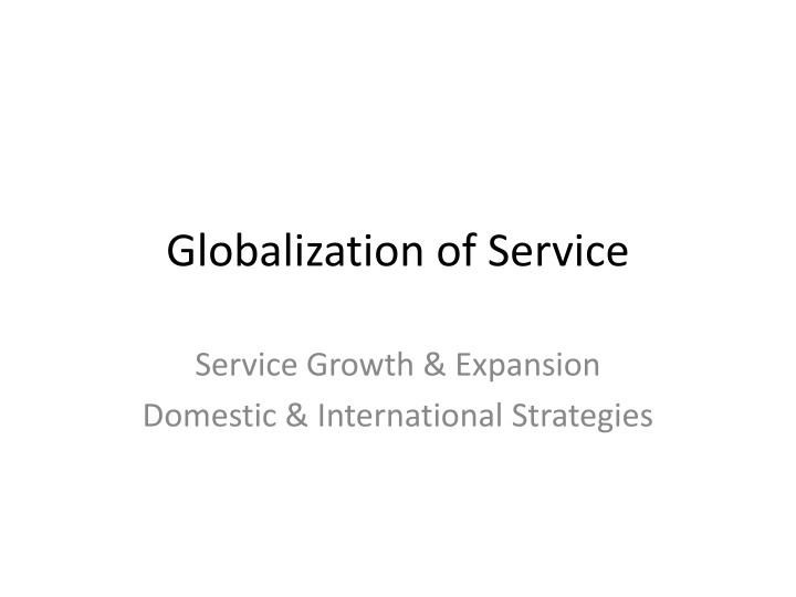 globalization of service