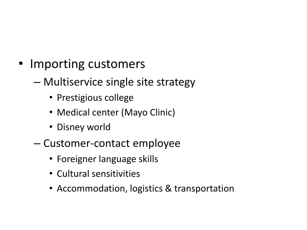 importing customers multiservice single site