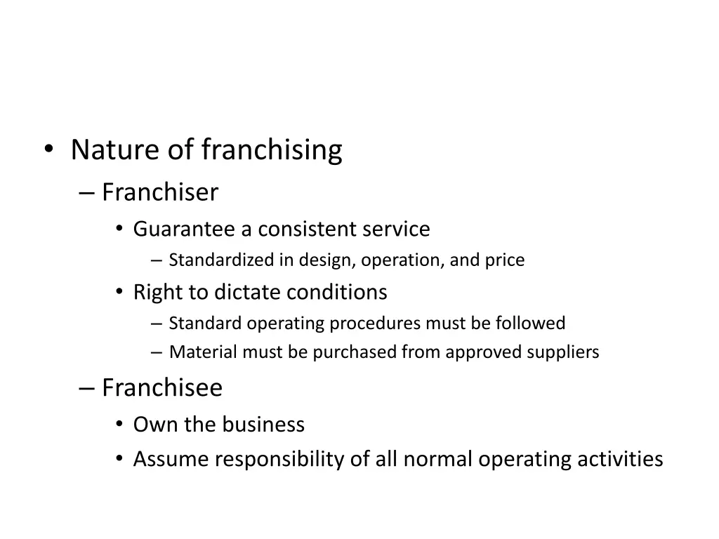 nature of franchising franchiser guarantee
