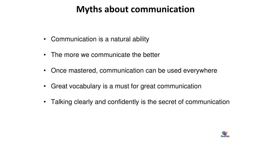 myths about communication