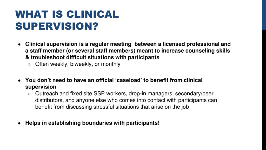 what is clinical supervision