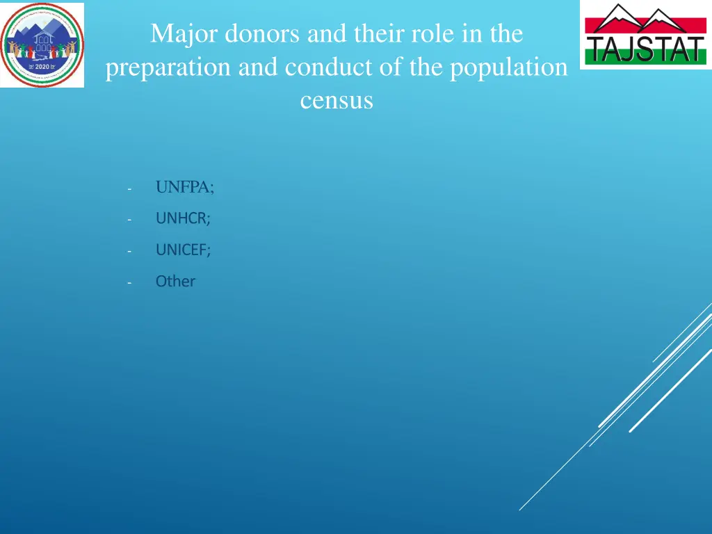 major donors and their role in the preparation