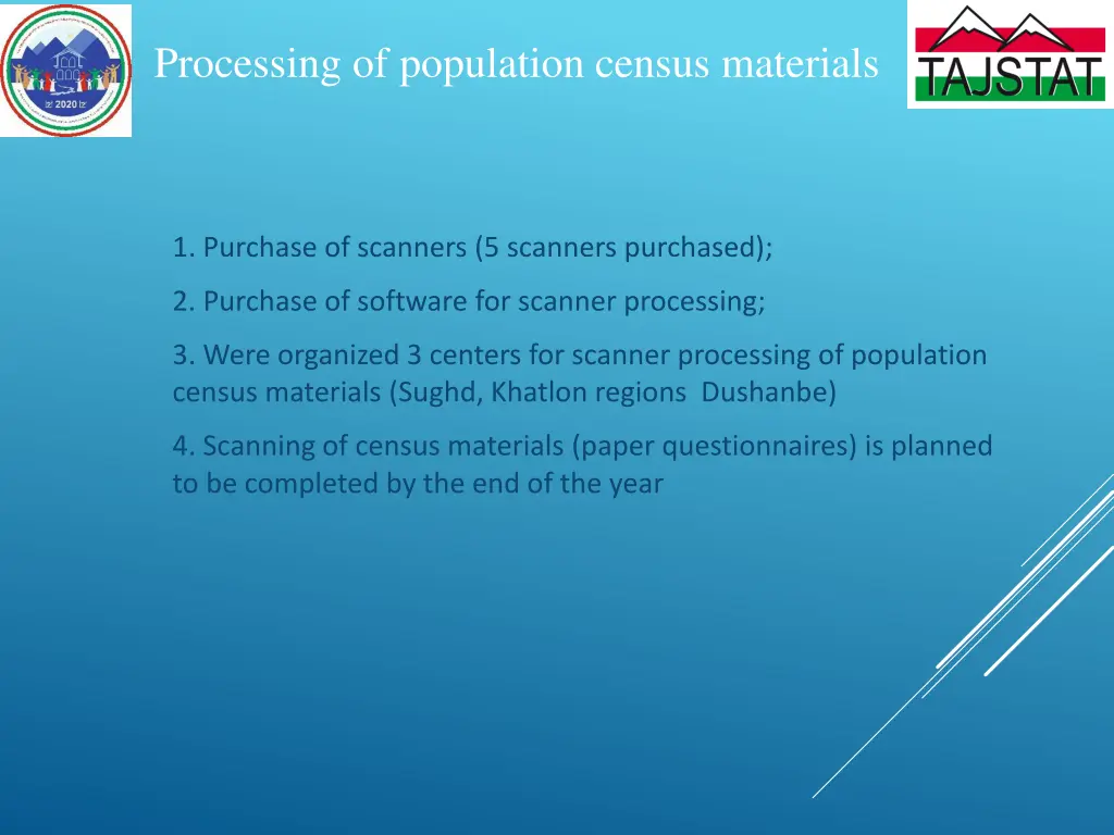 processing of population census materials