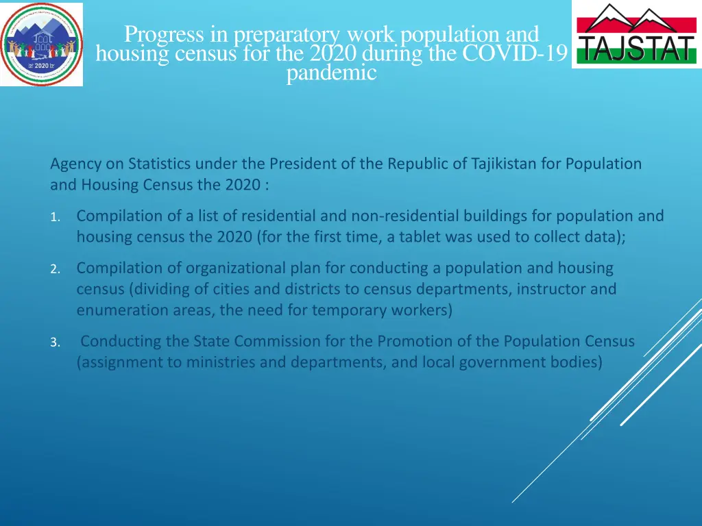 progress in preparatory work population