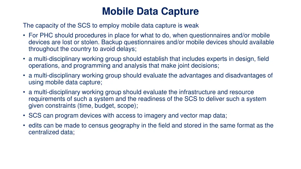 mobile data capture
