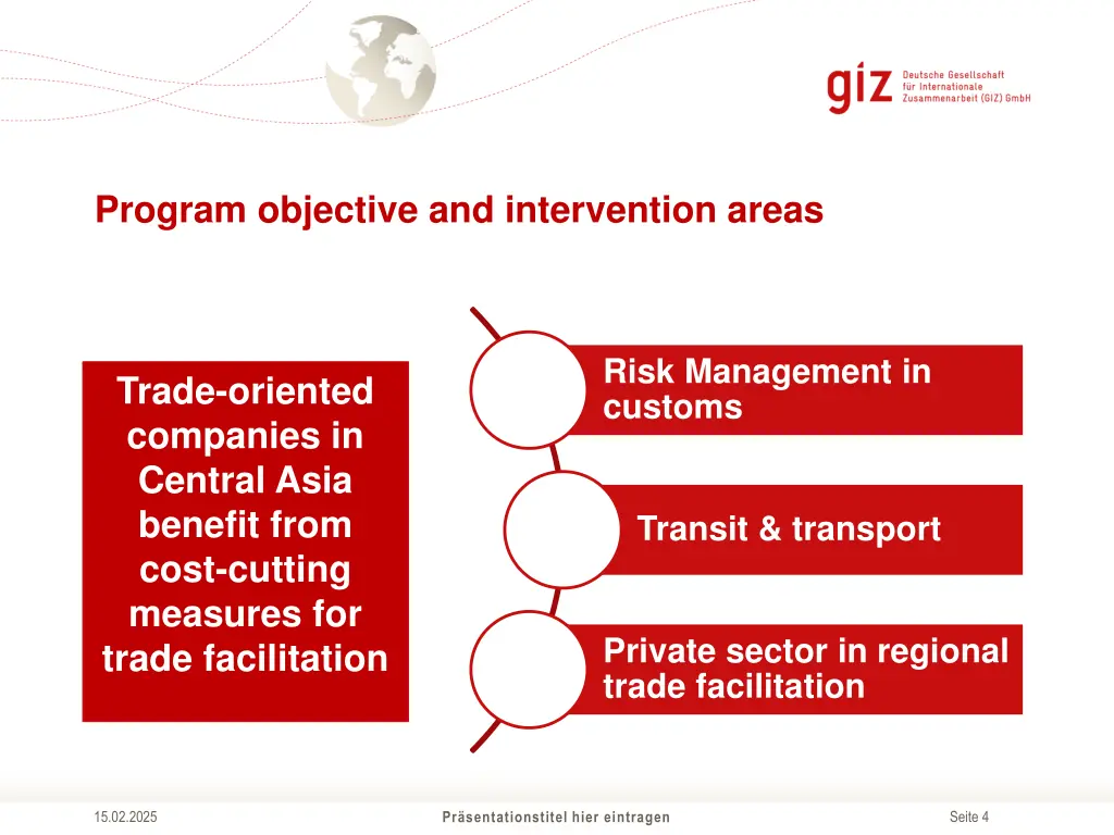 program objective and intervention areas