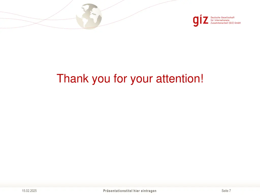 thank you for your attention