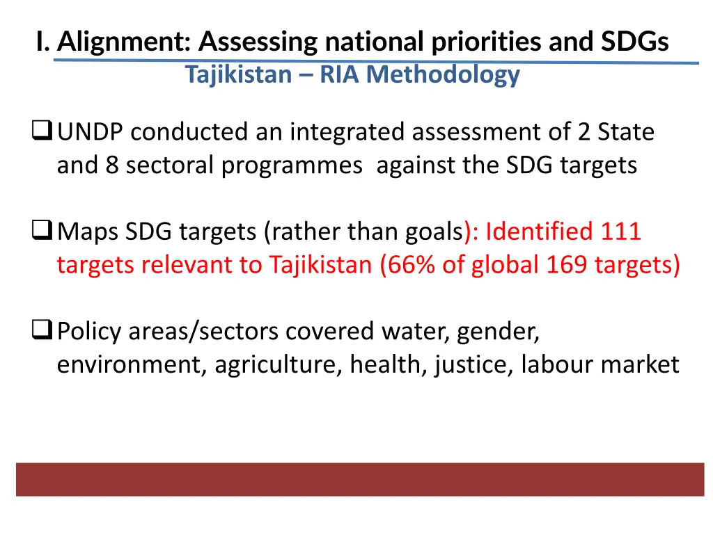 i alignment assessing national priorities