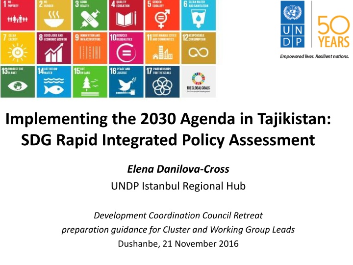 implementing the 2030 agenda in tajikistan