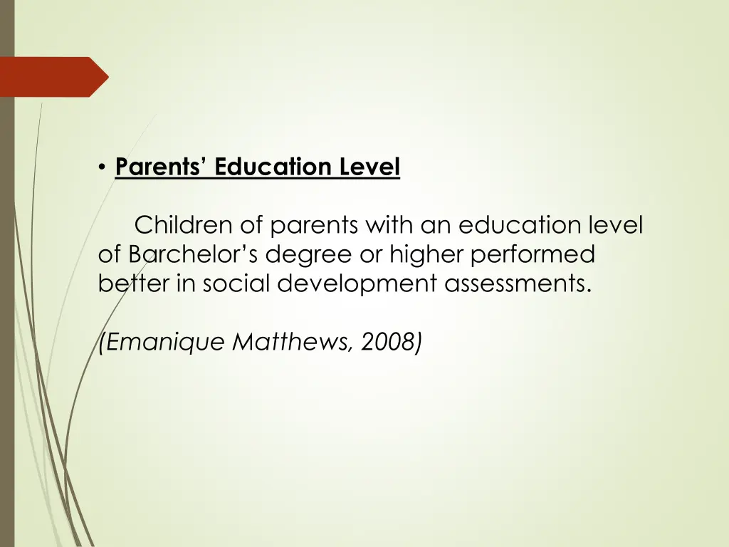 parents education level children of parents with