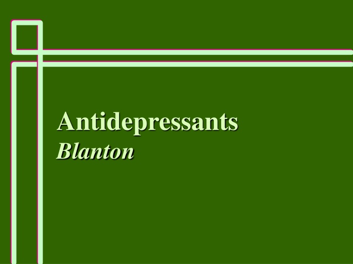 antidepressants blanton
