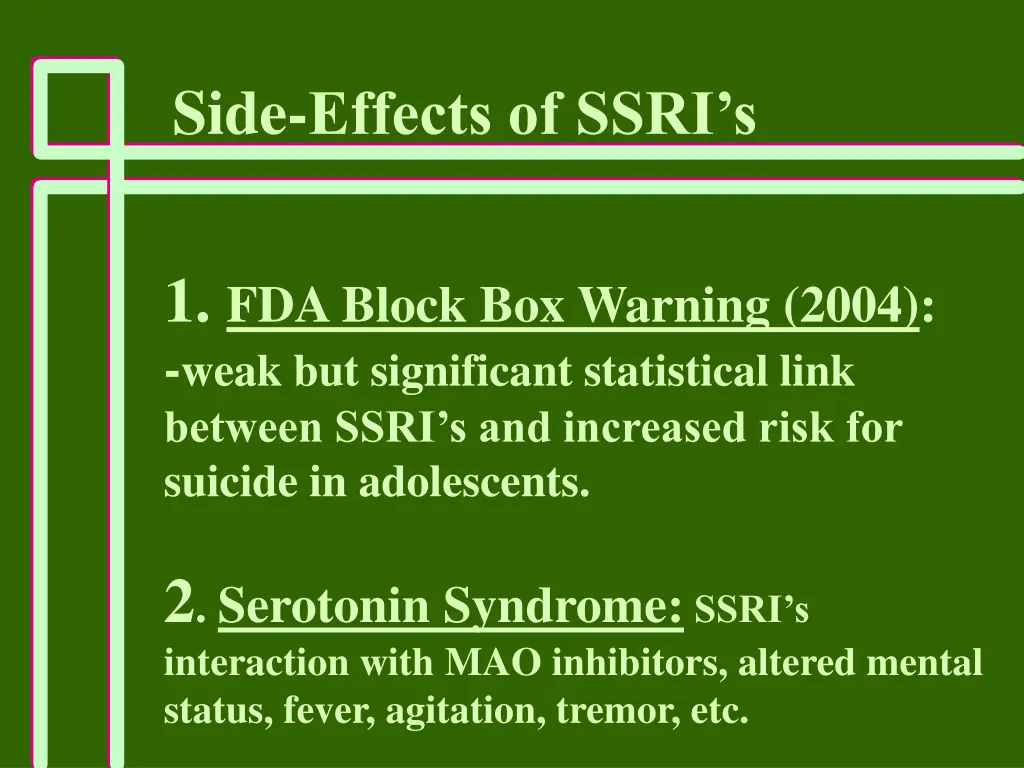 side effects of ssri s