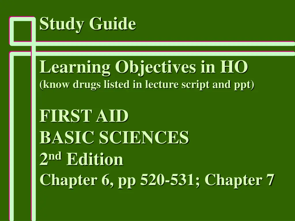 study guide