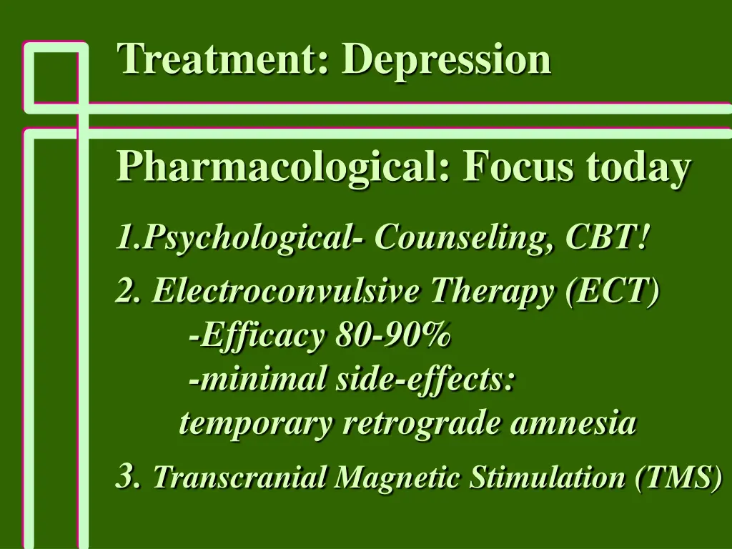 treatment depression