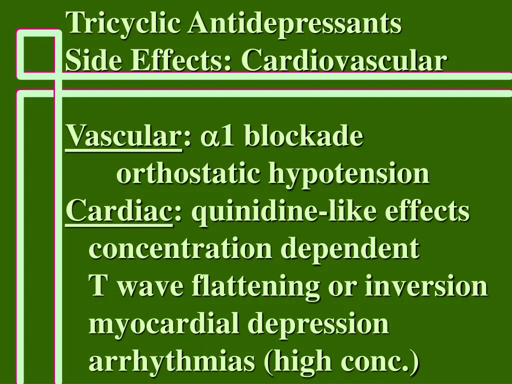 tricyclic antidepressants side effects 1