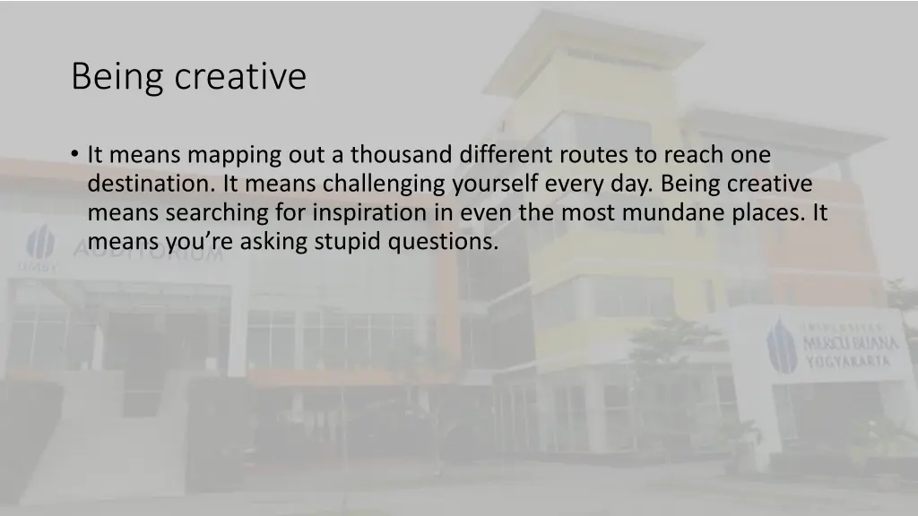 being creative 1