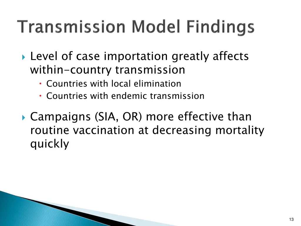 level of case importation greatly affects within