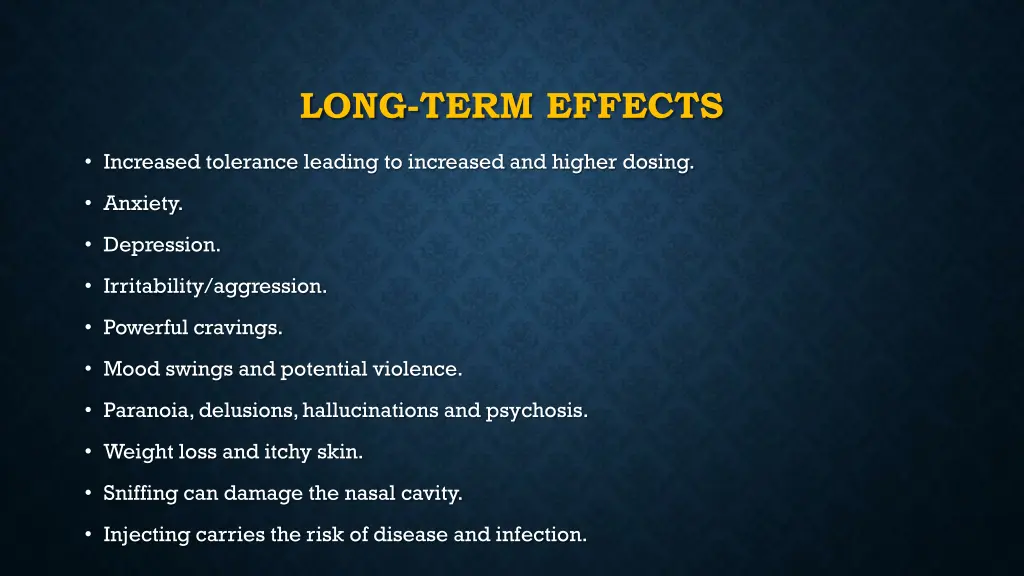 long term effects