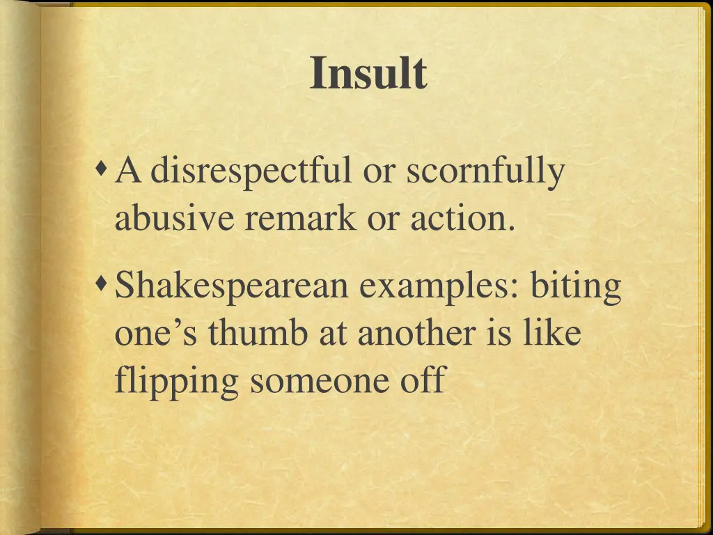 insult