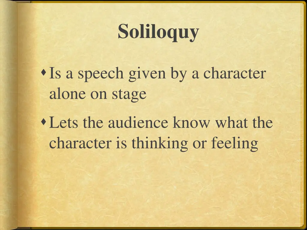 soliloquy
