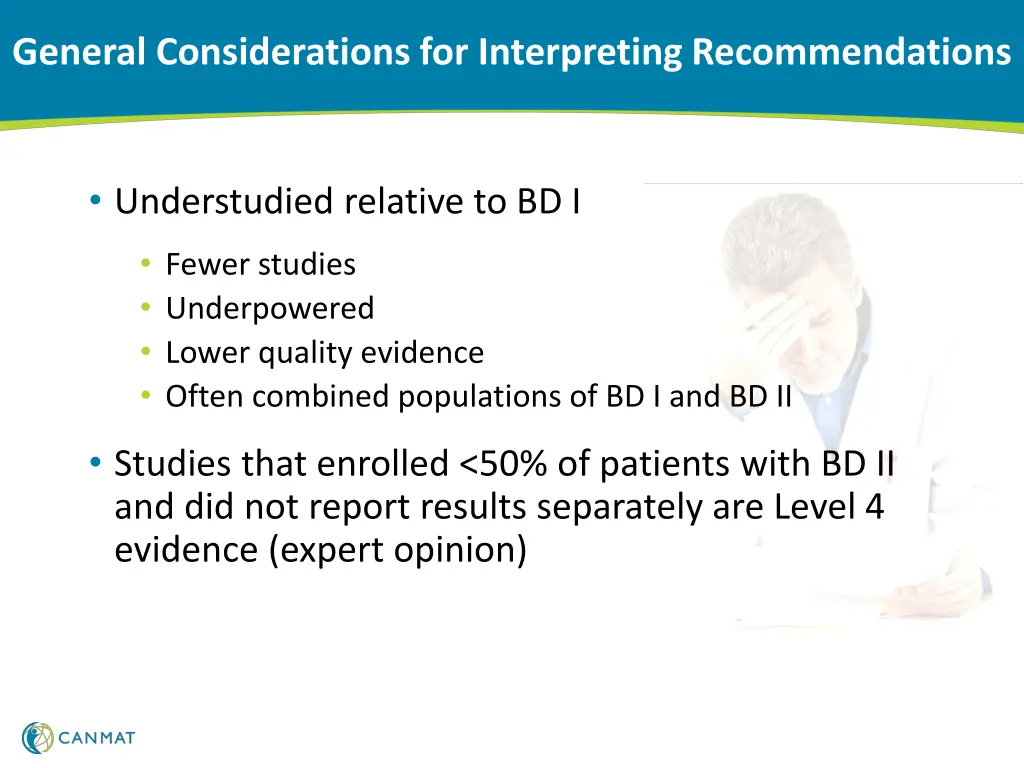 general considerations for interpreting