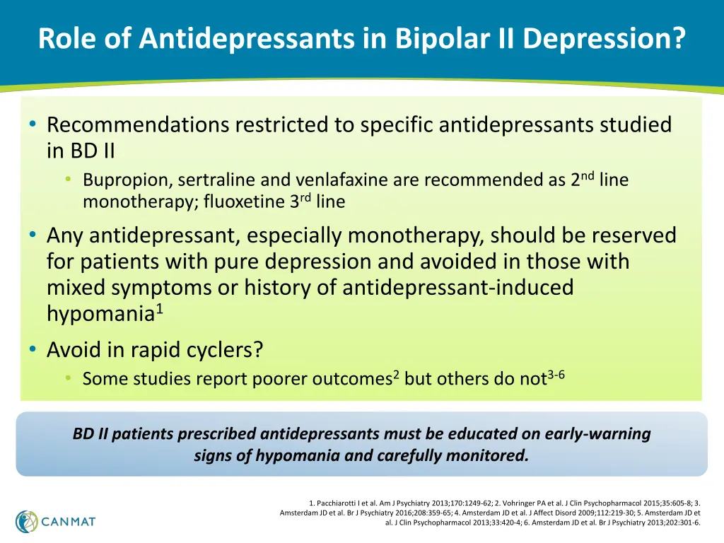 role of antidepressants in bipolar ii depression