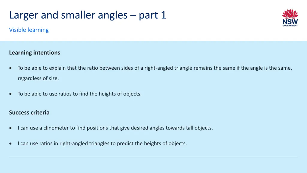 larger and smaller angles part 1