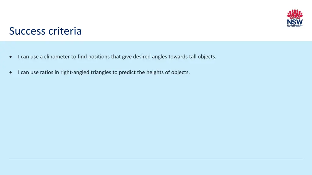 success criteria
